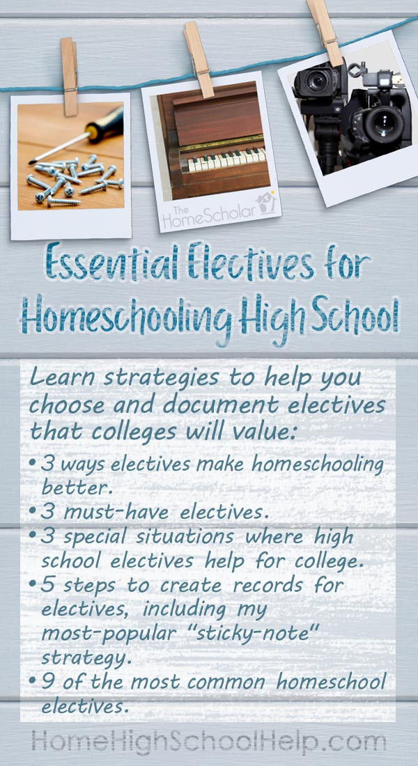 book excerpt essential electives for homeschooling high school pin