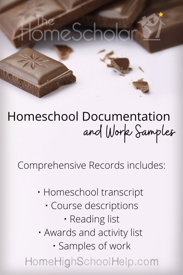 homeschool documentation and work samples