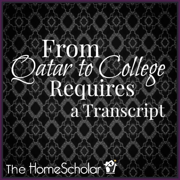 From Qatar to College Requires a Transcript