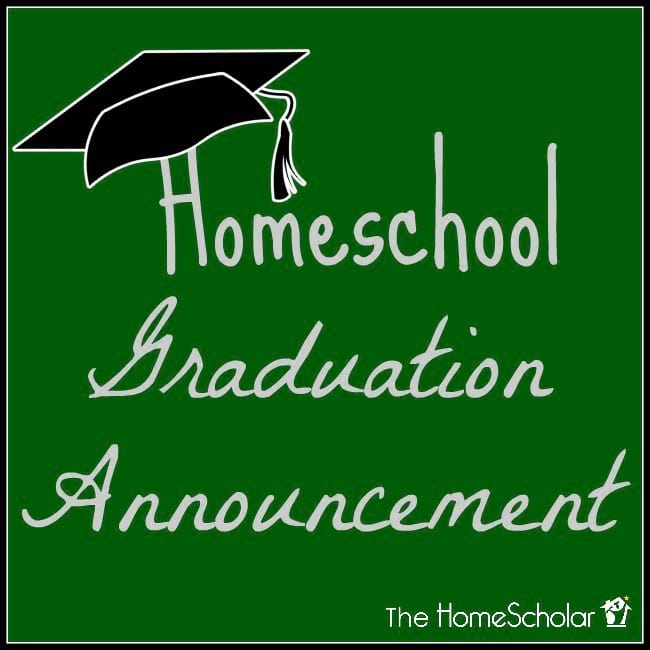 Homeschool Graduation Announcement