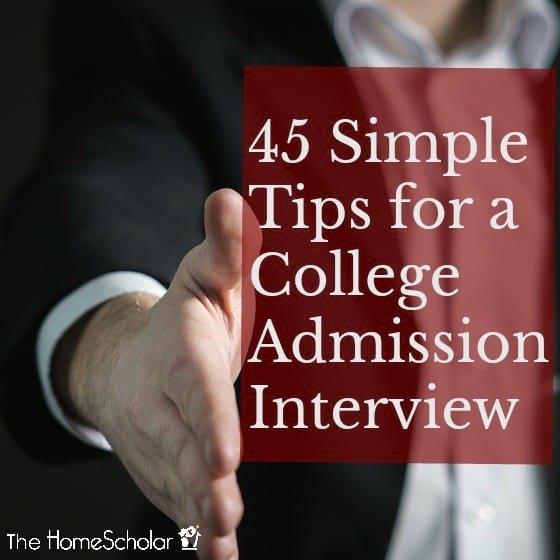 45 Simple Tips for a College Admission Interview