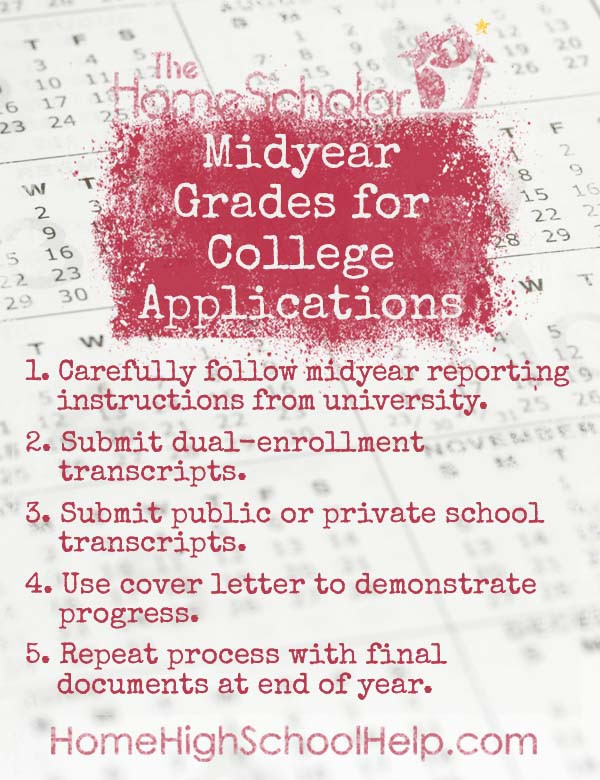 mid-year grades for college application pin