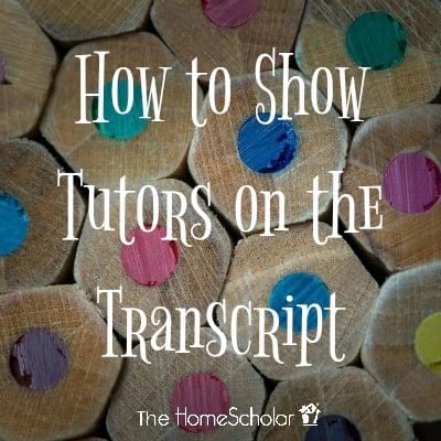 How to Show Tutors on the Transcript
