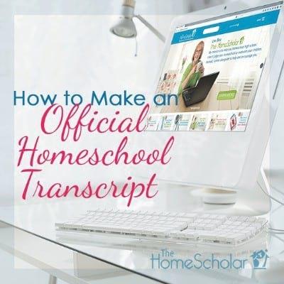 How to Make an Official Home School Transcript