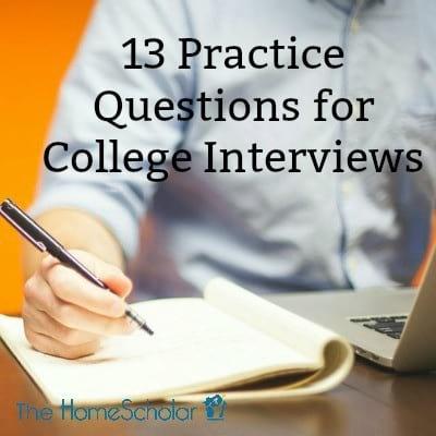 13 Practice Questions for College Interviews