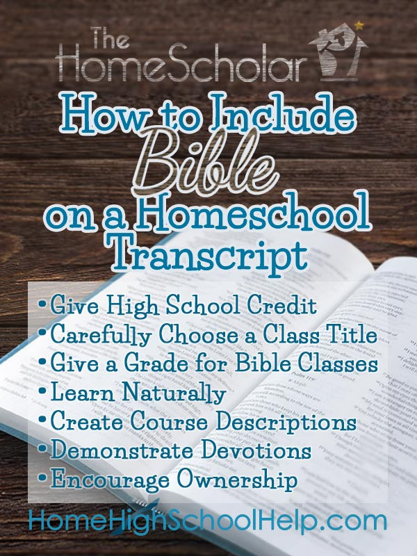 bible classes homeschool transcript pin