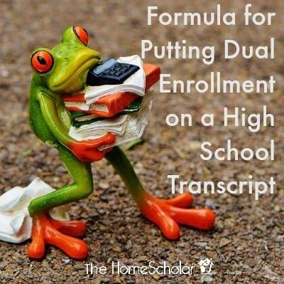 Formula for Putting Dual Enrollment on a High School Transcript
