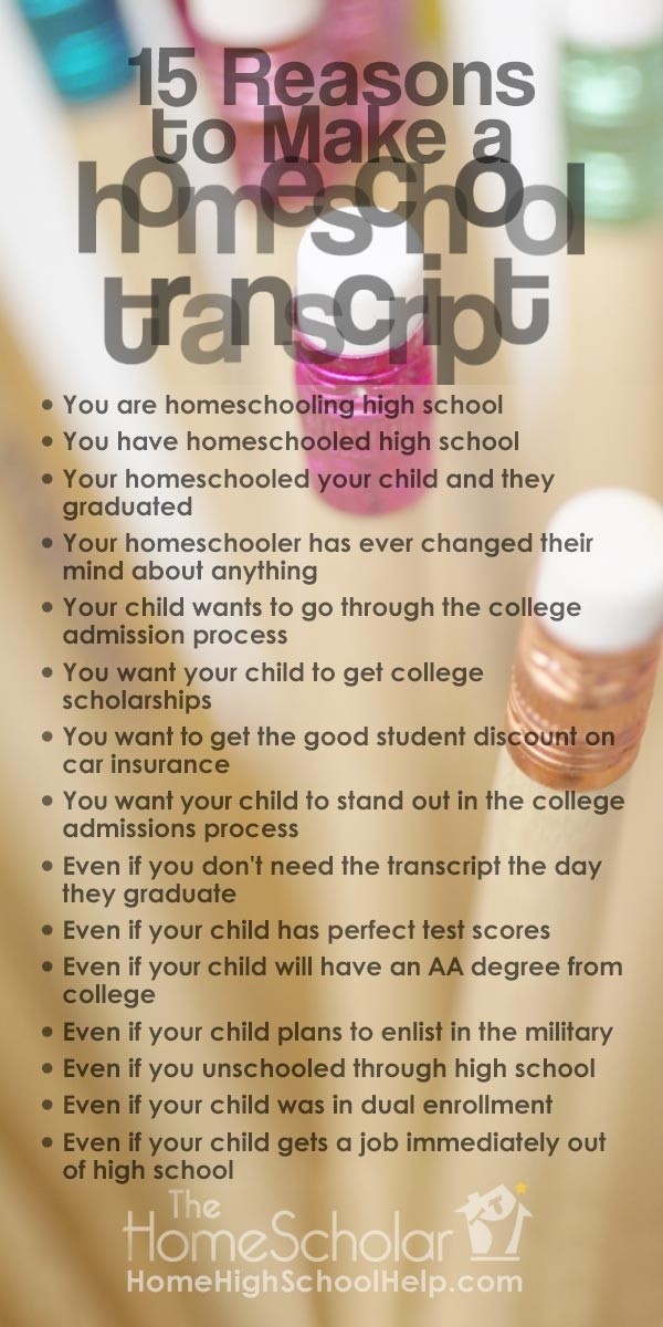 15 Reasons to Make a Homeschool Transcript Pin