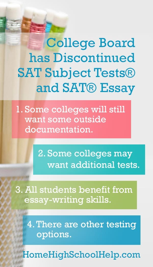 SAT Subject Tests and SAT essay changes