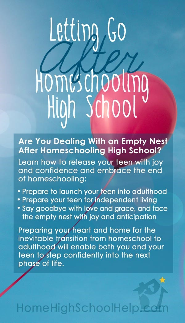 Letting go after homeschooling high school - pin