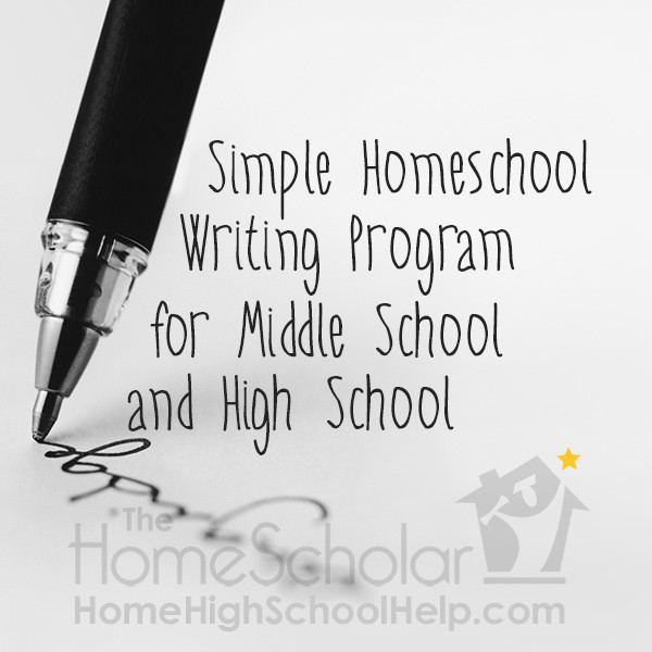 simple homeschool writing program for middle school and high school