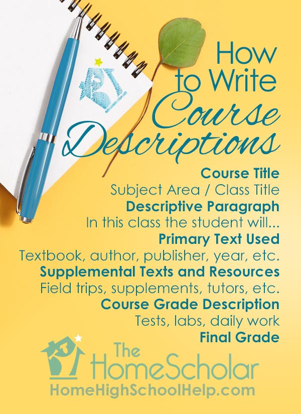 how to write course descriptions pin