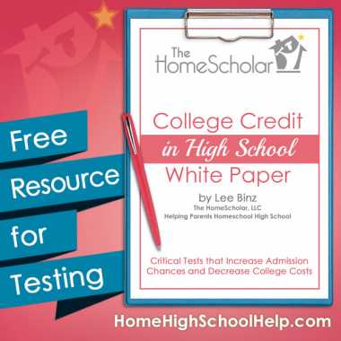 College Credit in High School - homeschool guidance counselor