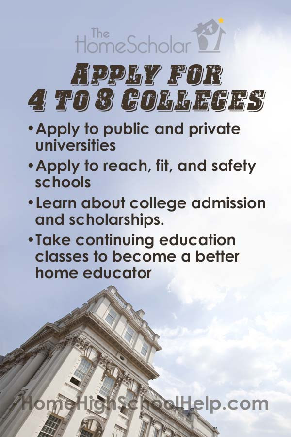 college applications for homeschoolers pin
