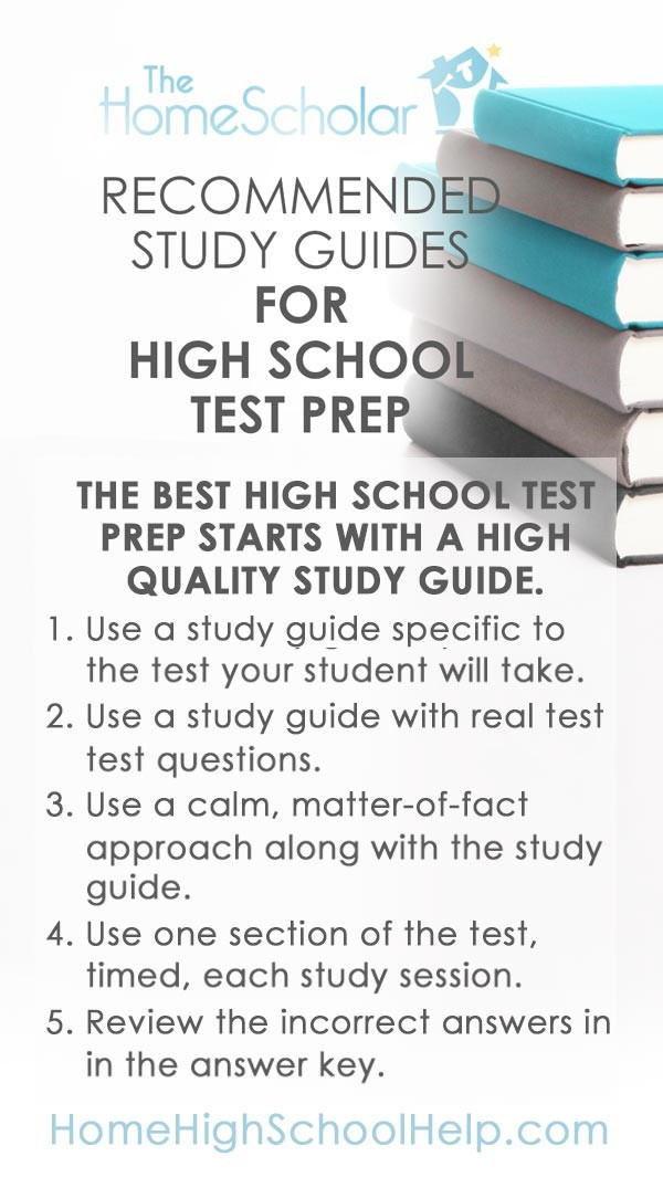 recommended study guides for high school test prep homeschool tips college test prep
