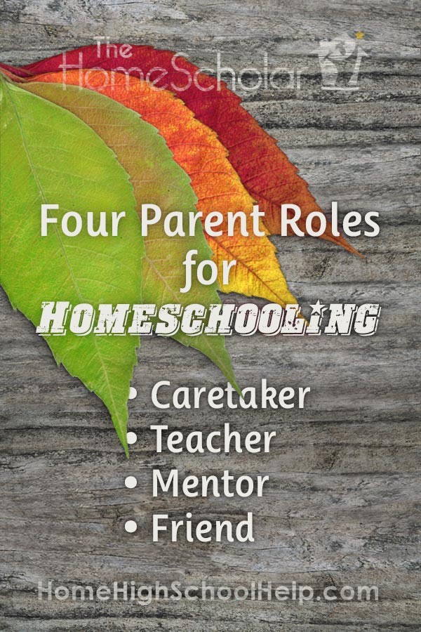 four parent roles of homeschooling families pin