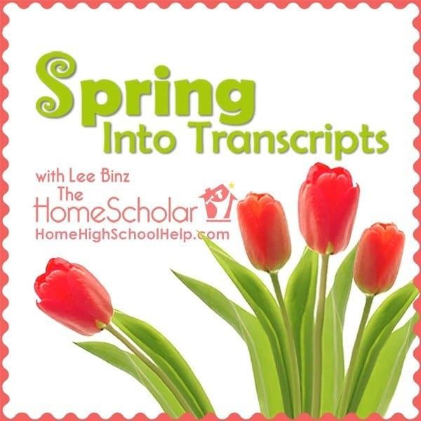 spring into homeschool transcripts title