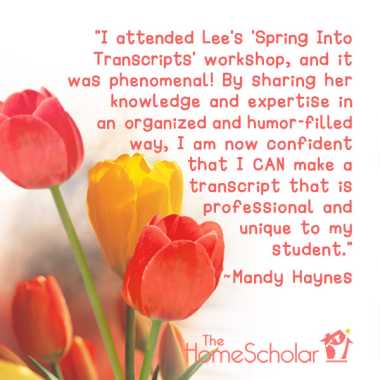 spring into homeschool transcripts mandy review