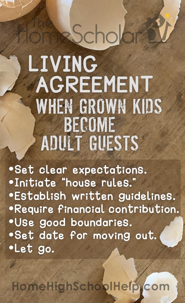 living agreement when grown kids become adult guests pin