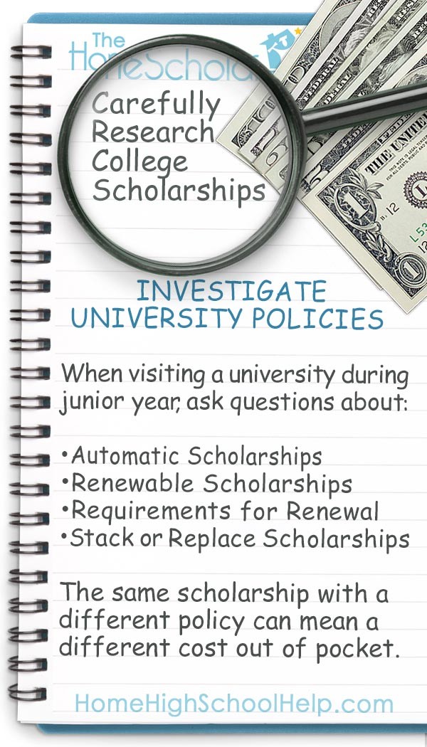 carefully research college scholarships pin