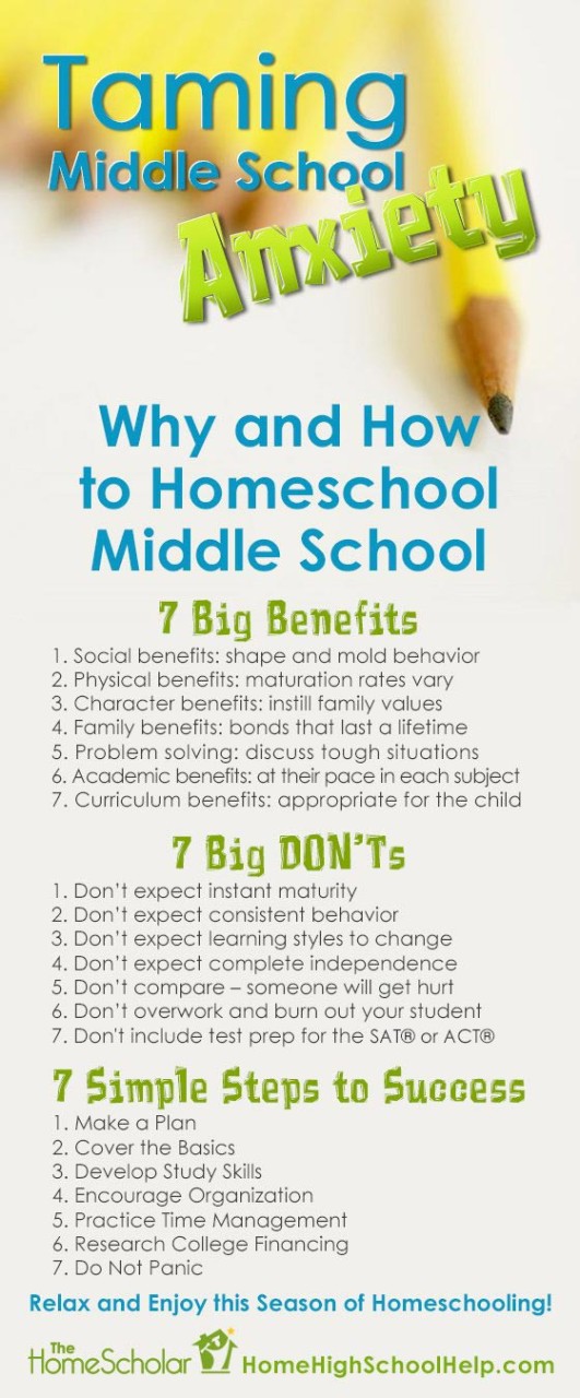 taming middle school anxiety middle school homeschool plan