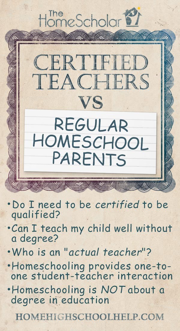 Certified Teachers vs Regular Homeschool Parents