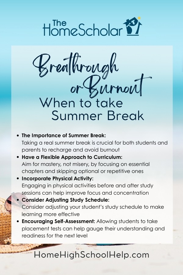 Breakthrough or Burnout? When to take Summer Break