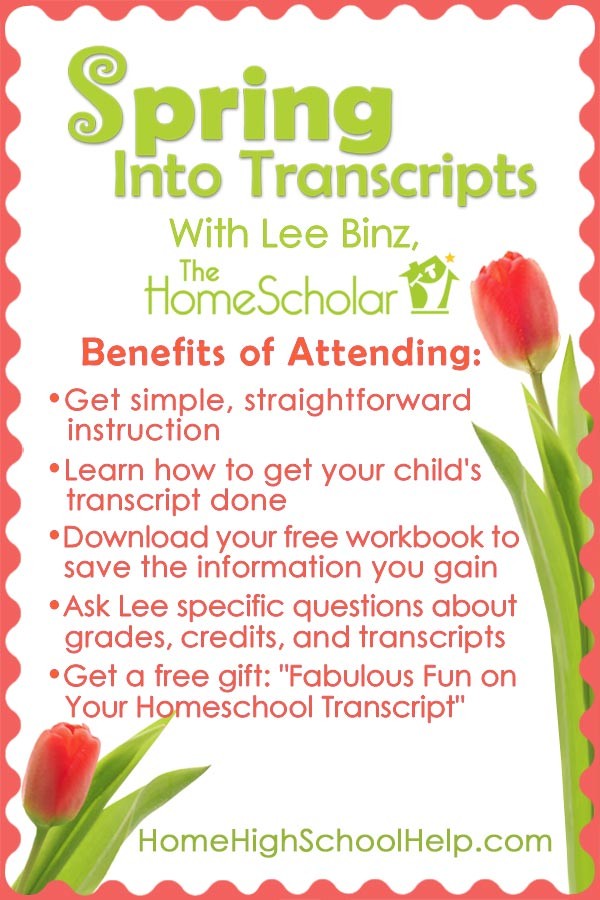 spring into homeschool transcripts pin